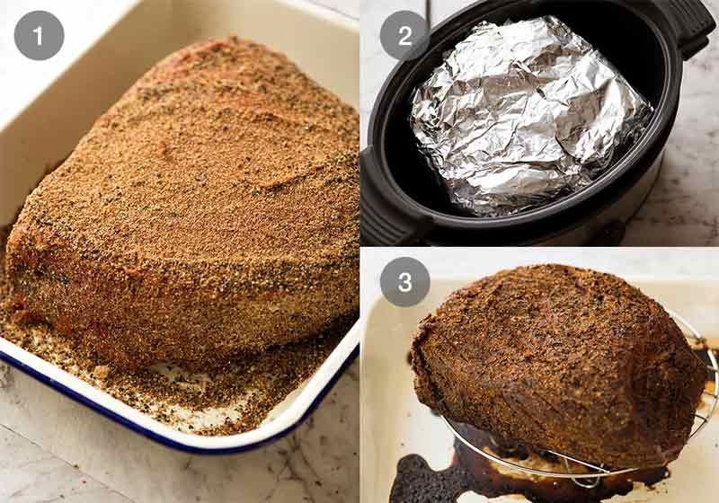 Preparation steps for how to make pastrami