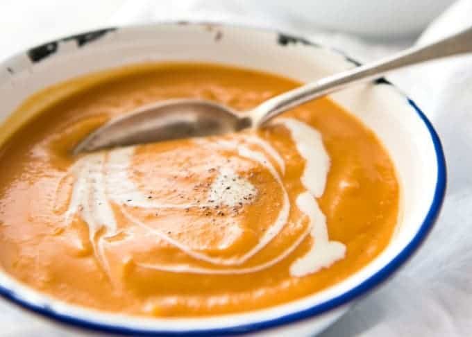 A classic, super easy pumpkin soup that's fast to make. No cream required to make a luscious creamy pumpkin soup! On the table in 20 minutes! recipetineats.com