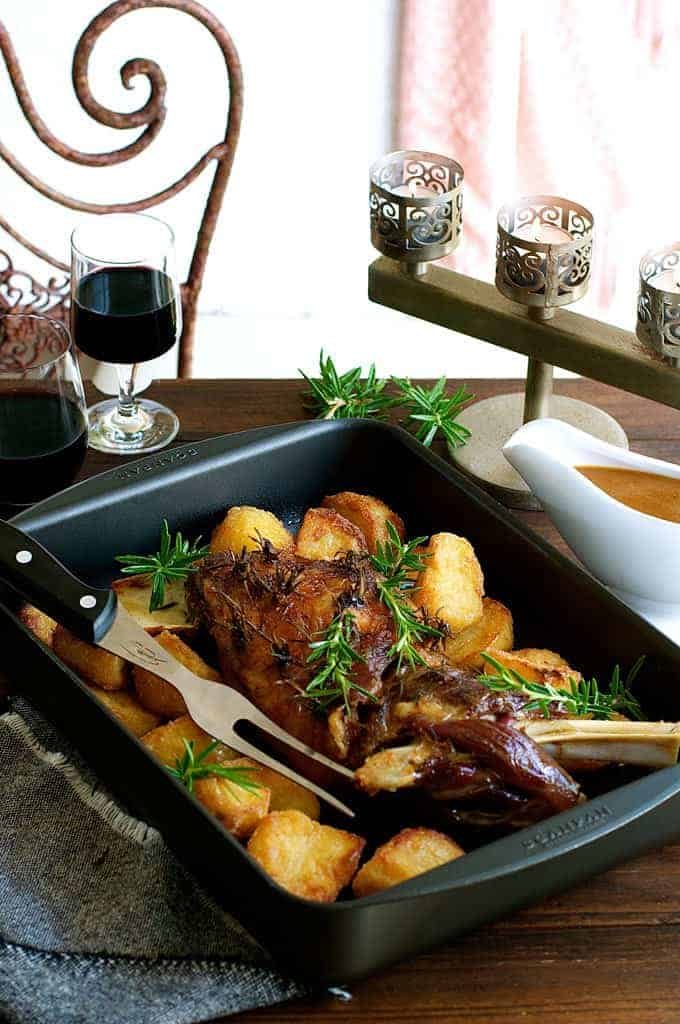 Slow Roasted Rosemary Garlic Lamb Shoulder