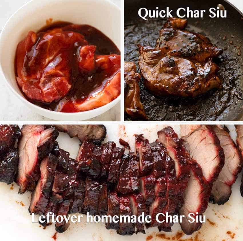 Preparation steps for Char Siu Pork for Singapore Noodles