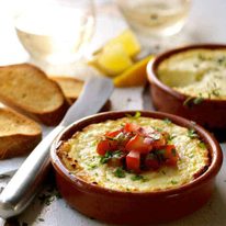 Lemon Garlic Baked Ricotta - an exciting new appetizer idea! Easy, fast gourmet.