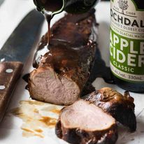 Apple Cider Glazed Pork Tenderloin - Apple Cider is a secret weapon to marinade pork tenderloin so it's juicy AND to make an incredible glaze!