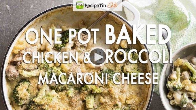 Baked-Mac-and-Cheese-Chicken-Broccoli-video-cover-play-button