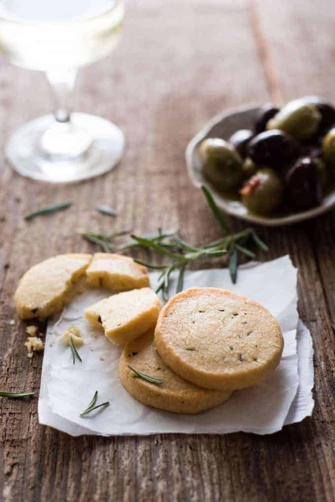 Parmesan Shortbread Biscuit - Butter, flour and parmesan (rosemary optional) is all you need to make these perfectly buttery, crumbly shortbread biscuits.