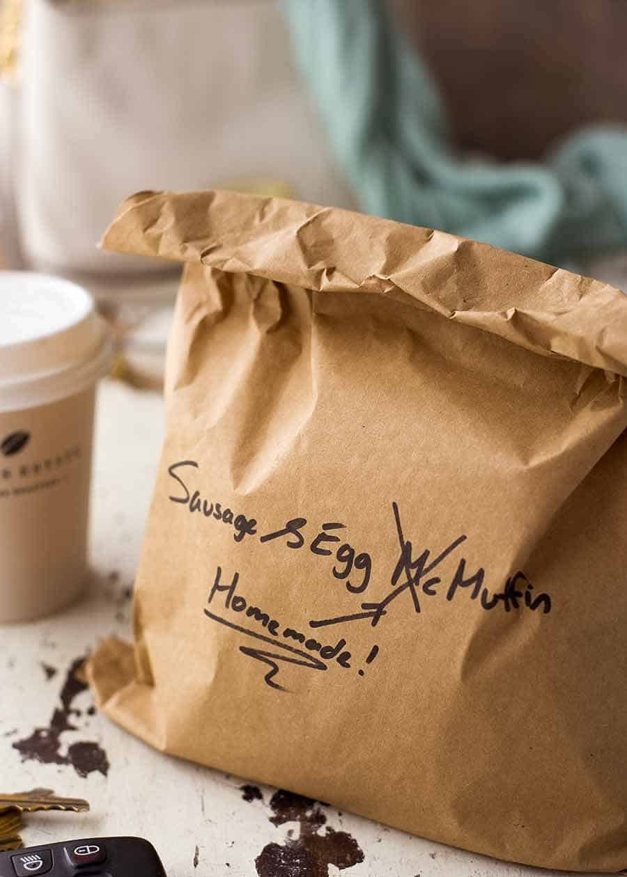 Sausage Egg McMuffin recipe - great make ahead breakfast on the go!