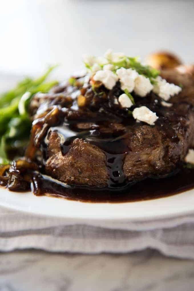 These Balsamic Pork Chops are fantastic for midweek meals - so fast and easy! The sweet tangy balsamic glaze is incredible! recipetineats.com