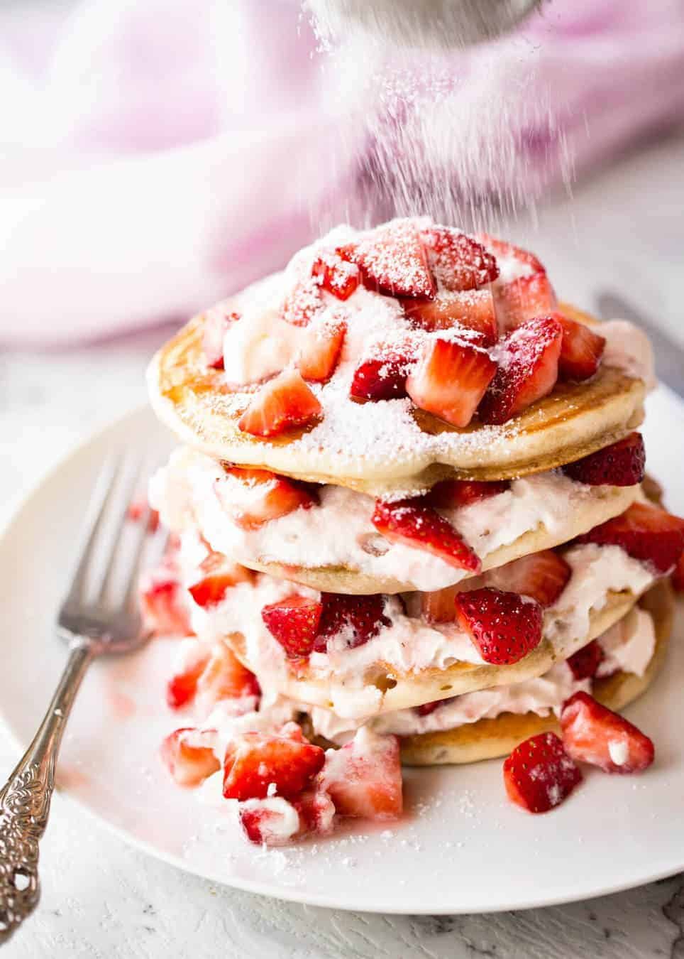Simple, fluffy pancakes. What will you top yours with? recipetineats.com