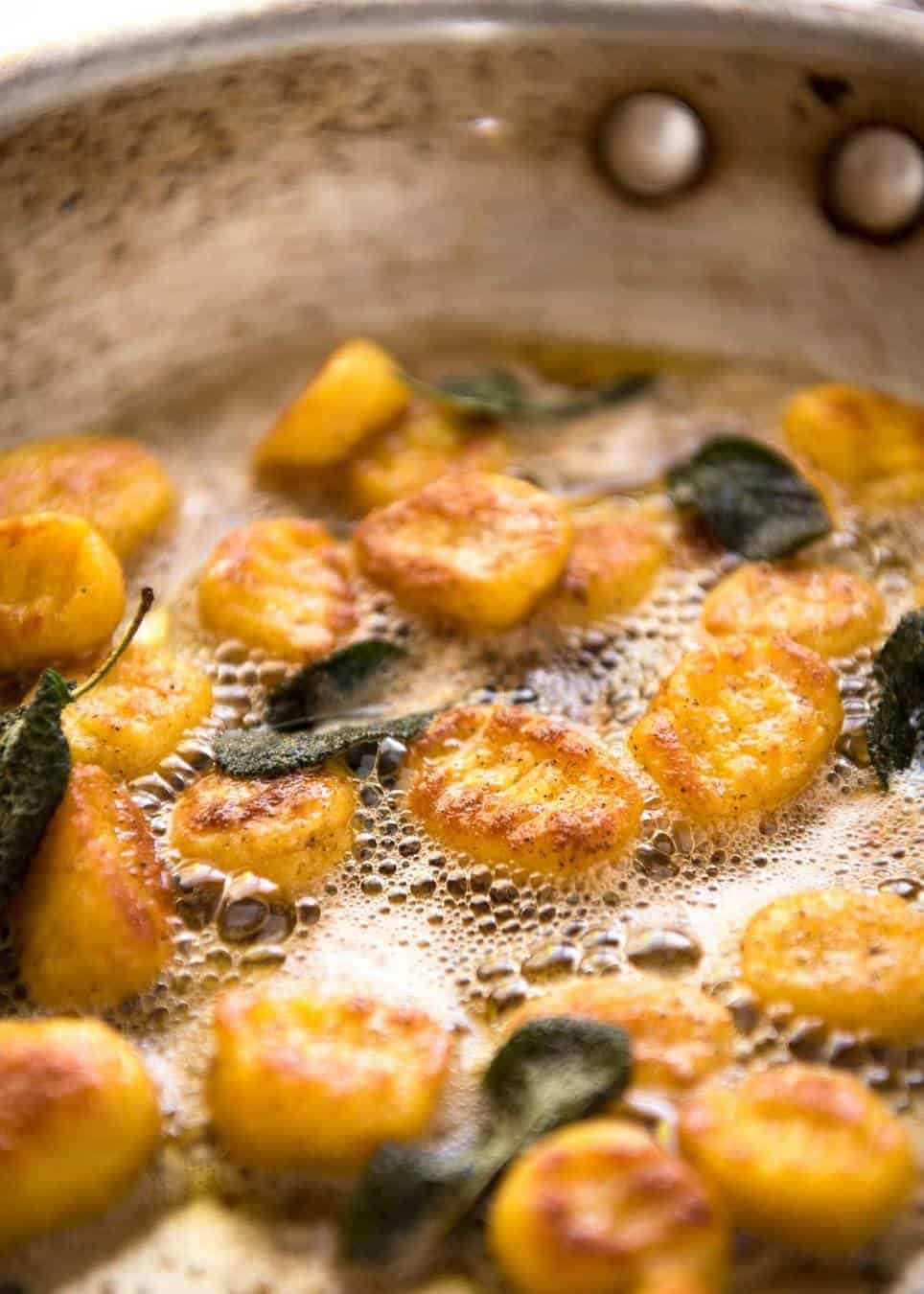 This Easy Pumpkin Gnocchi is, true to its name, easy to make. Pillowy soft inside, golden brown on the outside, and bathed in a classic Sage Butter sauce. recipetineats.com