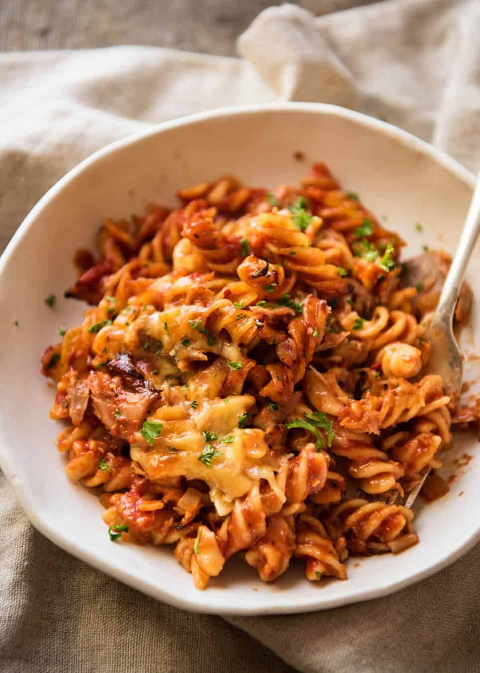 Everybody should know how to make a truly delicious Tuna Pasta Bake, for all those times when your cupboards are bare! www.recipetineats.com
