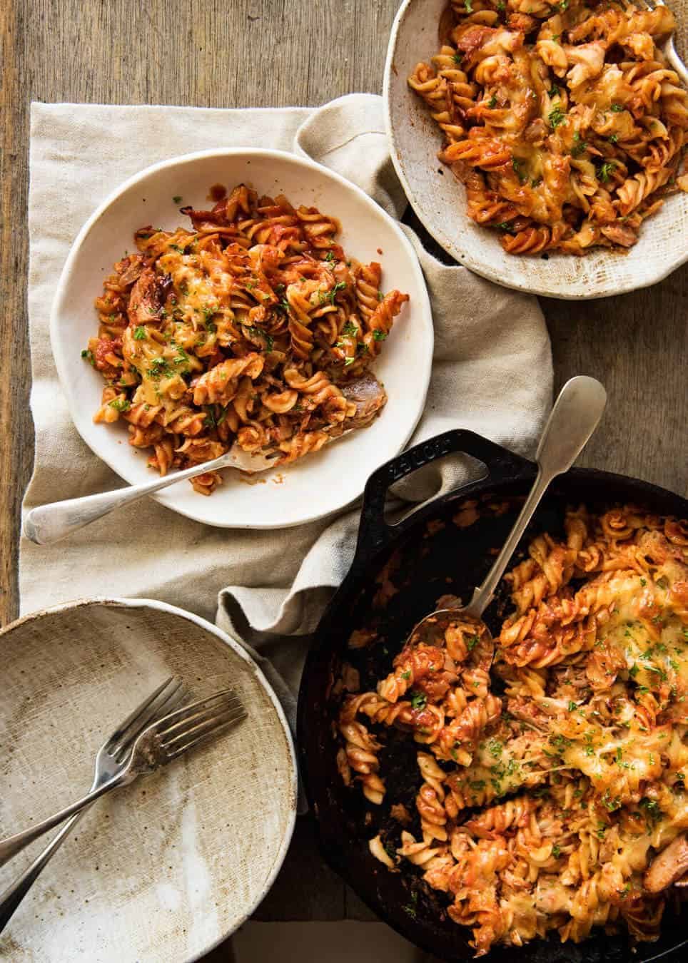 Everybody should know how to make a truly delicious Tuna Pasta Bake, for all those times when your cupboards are bare! www.recipetineats.com