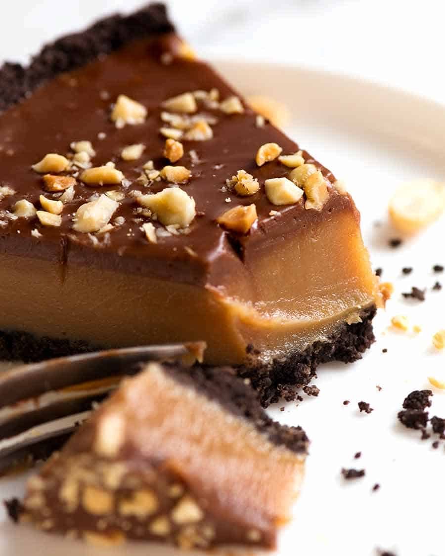 Close up of Peanut Butter Pie slice