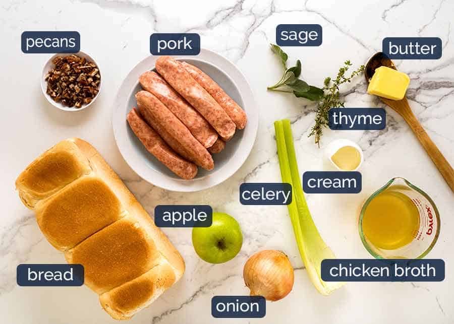 What goes in Sausage Stuffing