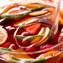 Close up of spoon ladling Celebration Fruit Punch