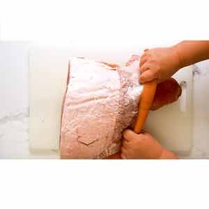 How to remove rind (skin) of ham for Glazed Ham