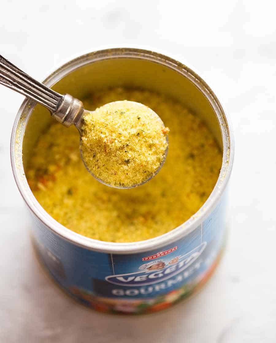 Spoon scooping up Vegeta stock powder