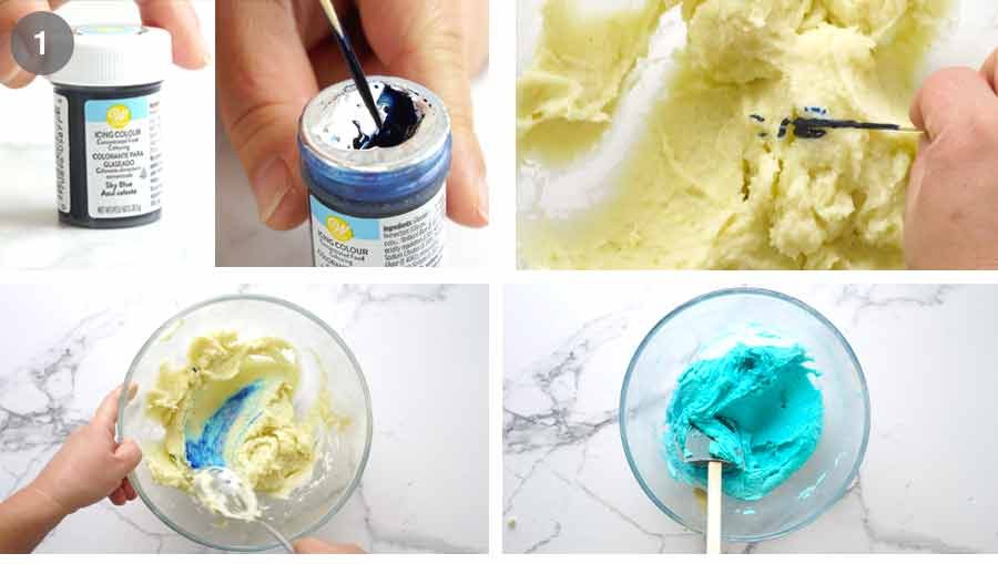 Blue Frosting for dog birthday cake