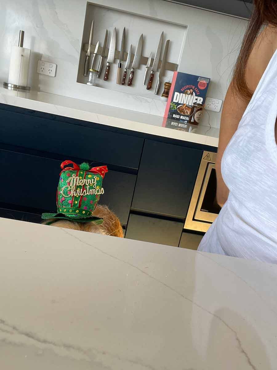 Nagi Dozer Christmas selfie 2022