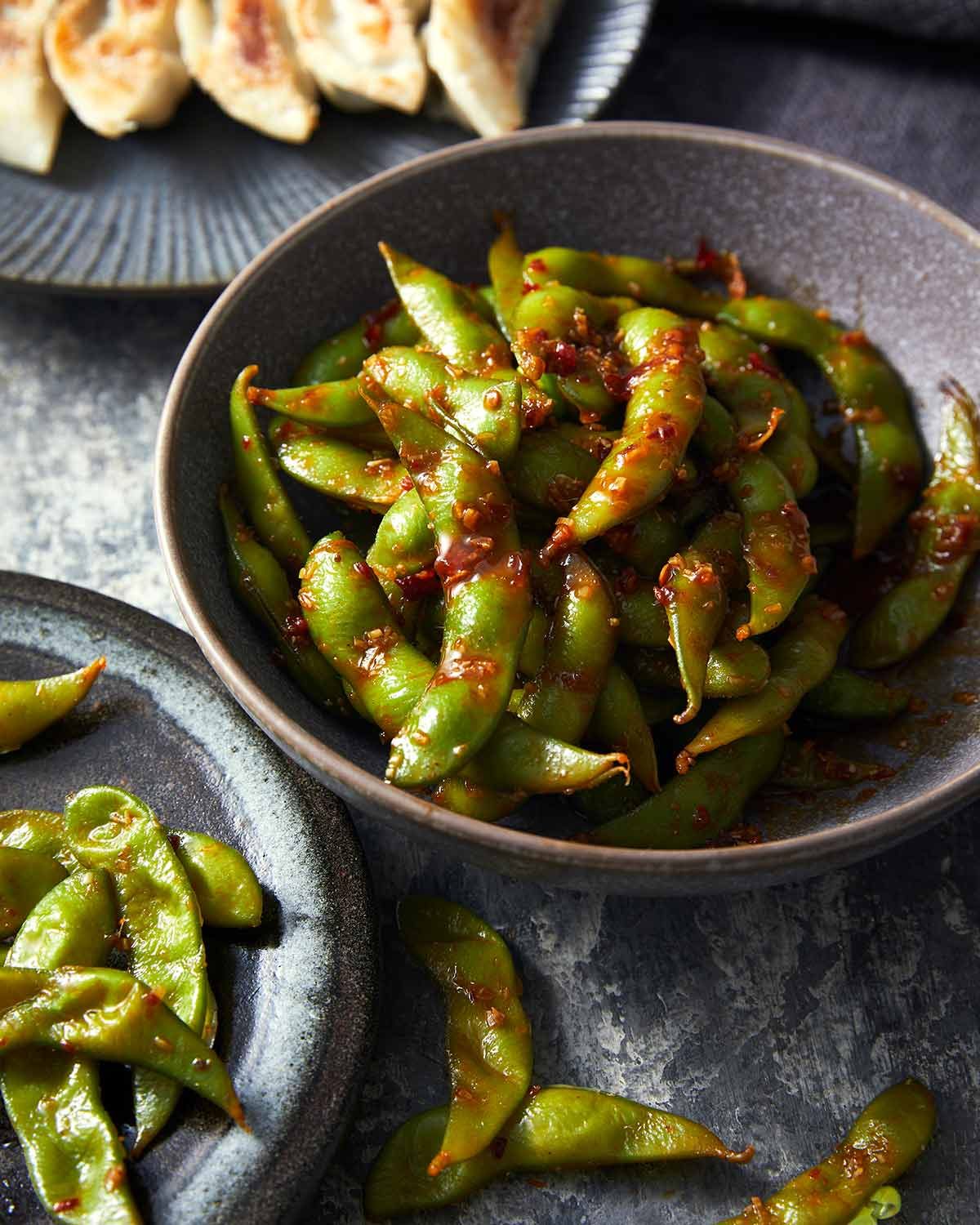 Spicy edamame