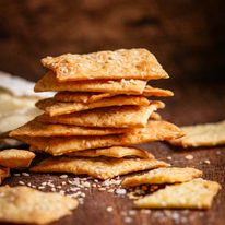 Homemade Crackers - sesame and sea salt