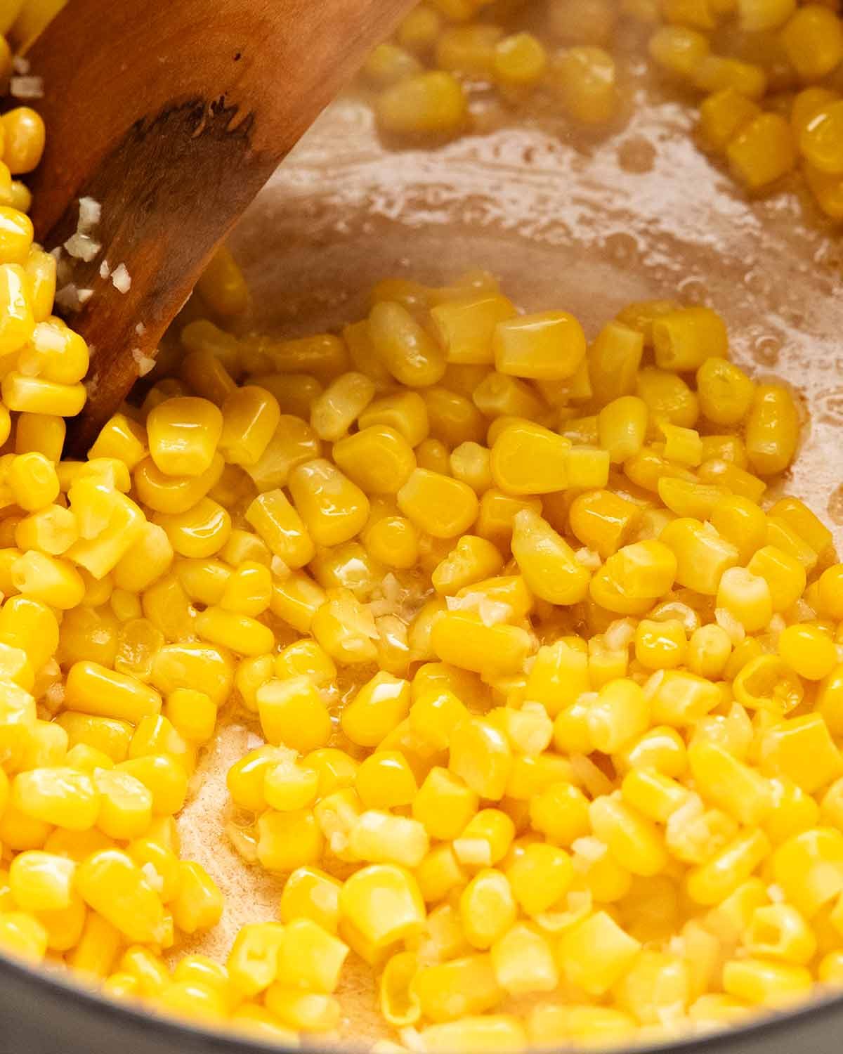 Making Hot Buttered Corn Rice