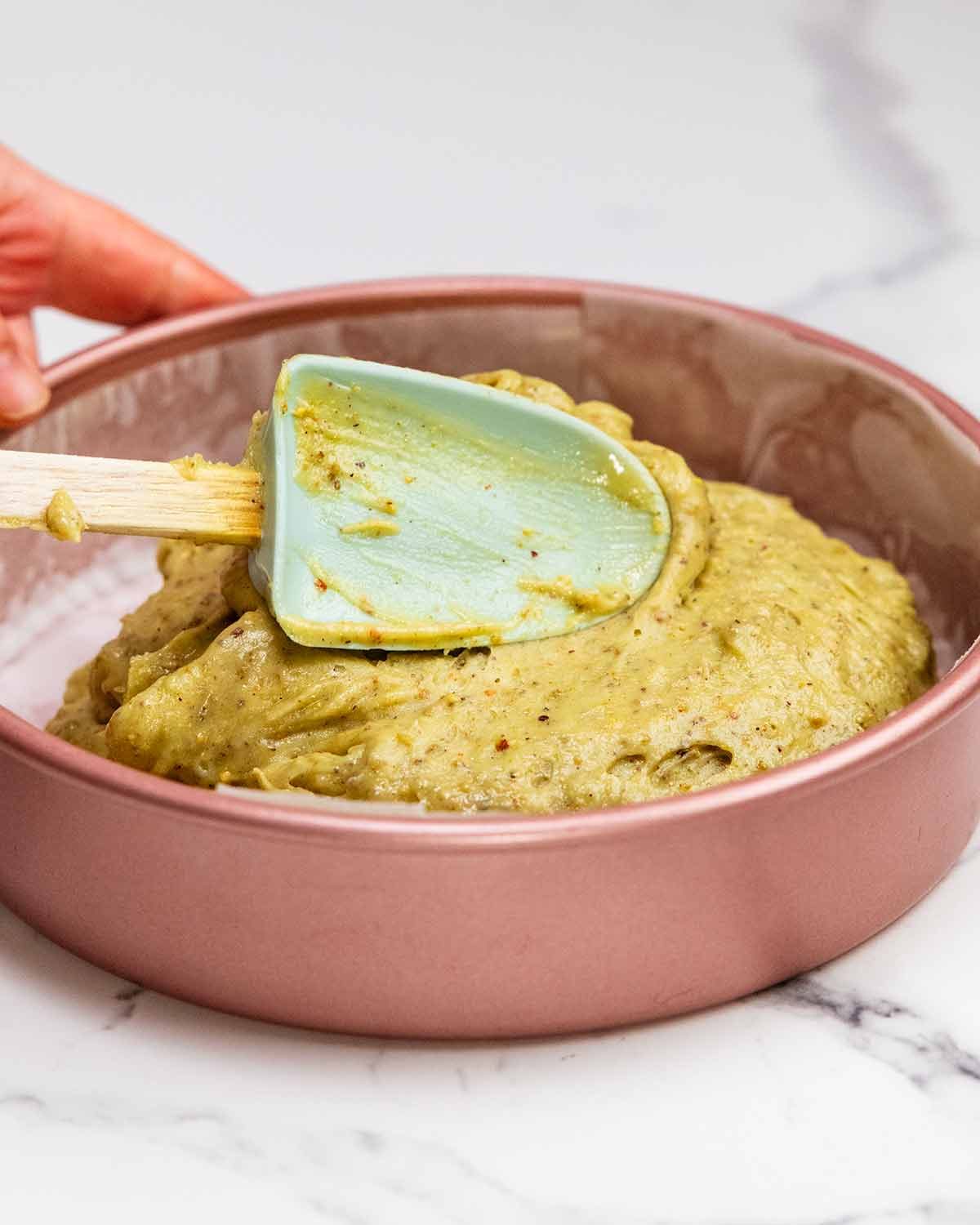 Making Pistachio cake