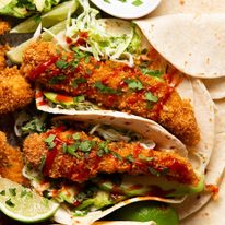 Crunchy chicken taco fingers