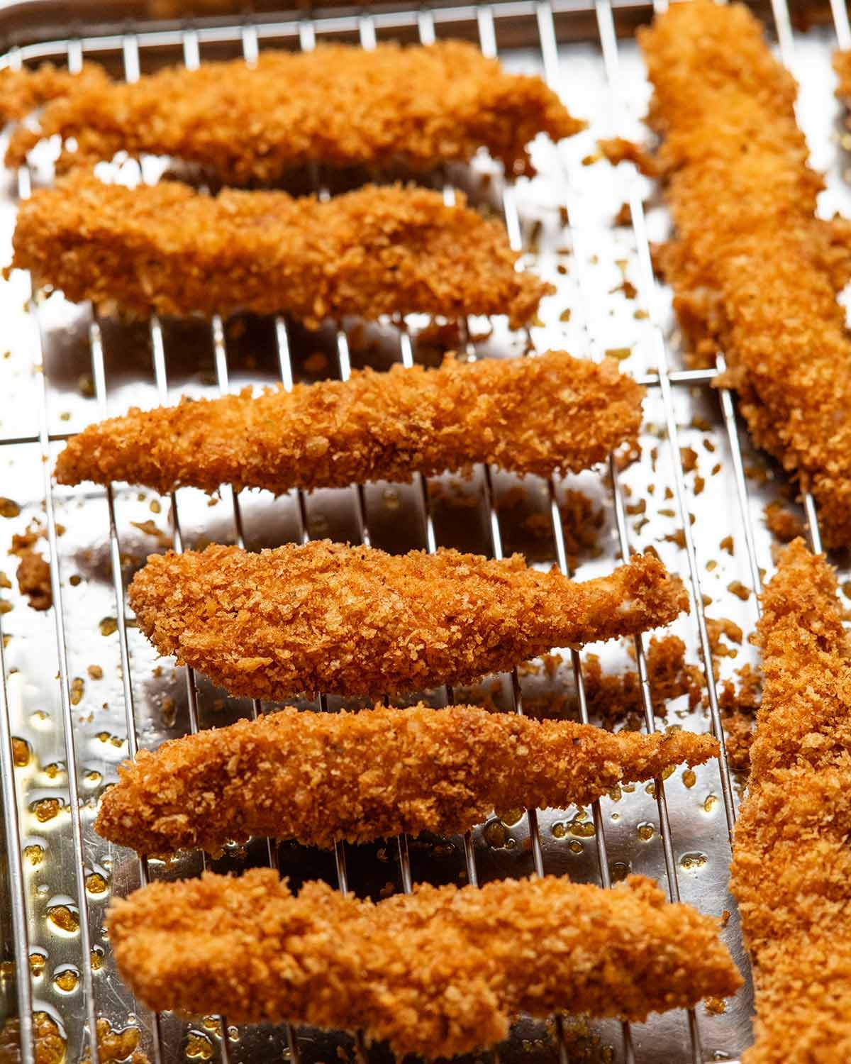 Crunchy chicken taco fingers