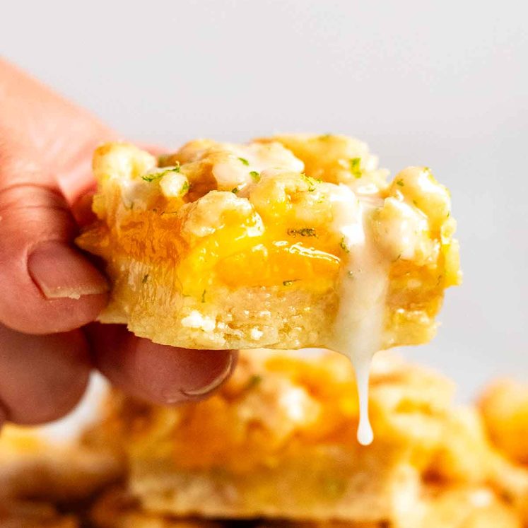 Mango bars with lime drizzle