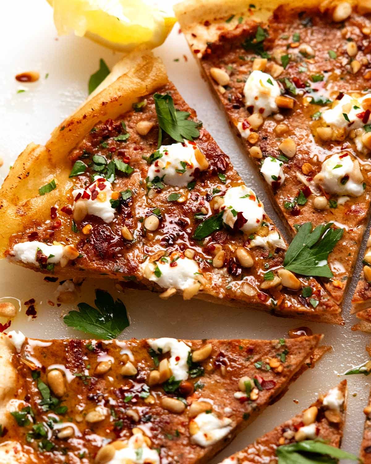 8 Minute Lebanese Pizza